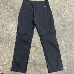 Eddie Bauer Convertible Tech Pants Men’s 32/32 Nylon Black Pockets Cargo